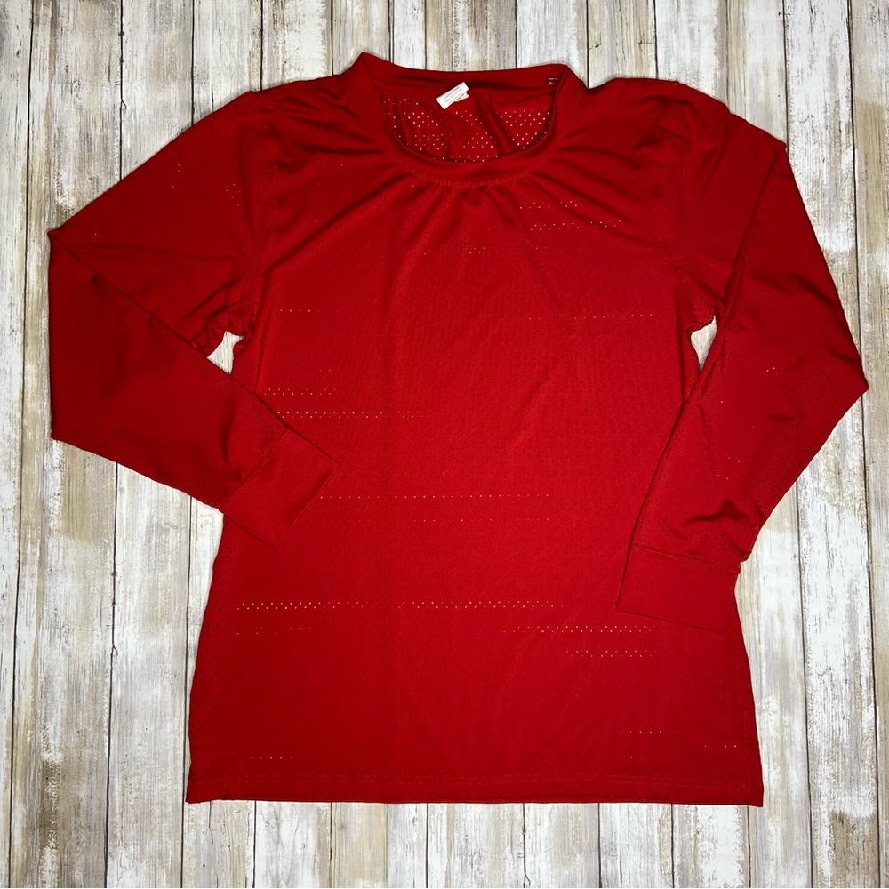 Zyia Active Red Chill Long Sleeve Shirt Size XXL